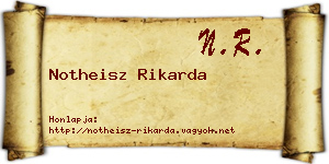 Notheisz Rikarda névjegykártya